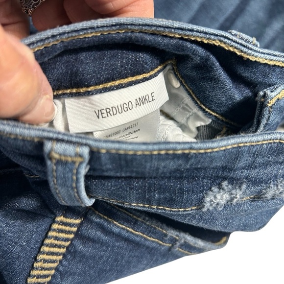 Paige Verdugo Ankle Cropped Raw Step Hem Jeans Sz 25 - Picture 11 of 15